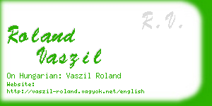 roland vaszil business card